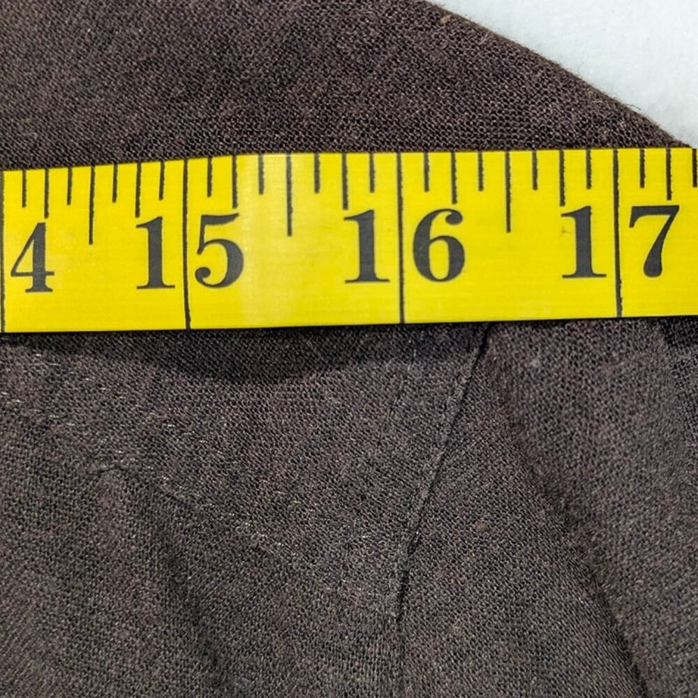 CJ Banks Top Womens 2X Brown Linen Shacket Career Capsule Minimalist Utility - Picture 7 of 13
